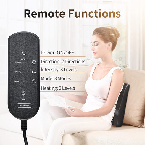 Back & Neck Massager with Heat, Shiatsu Massage Pillow for Pain Relief